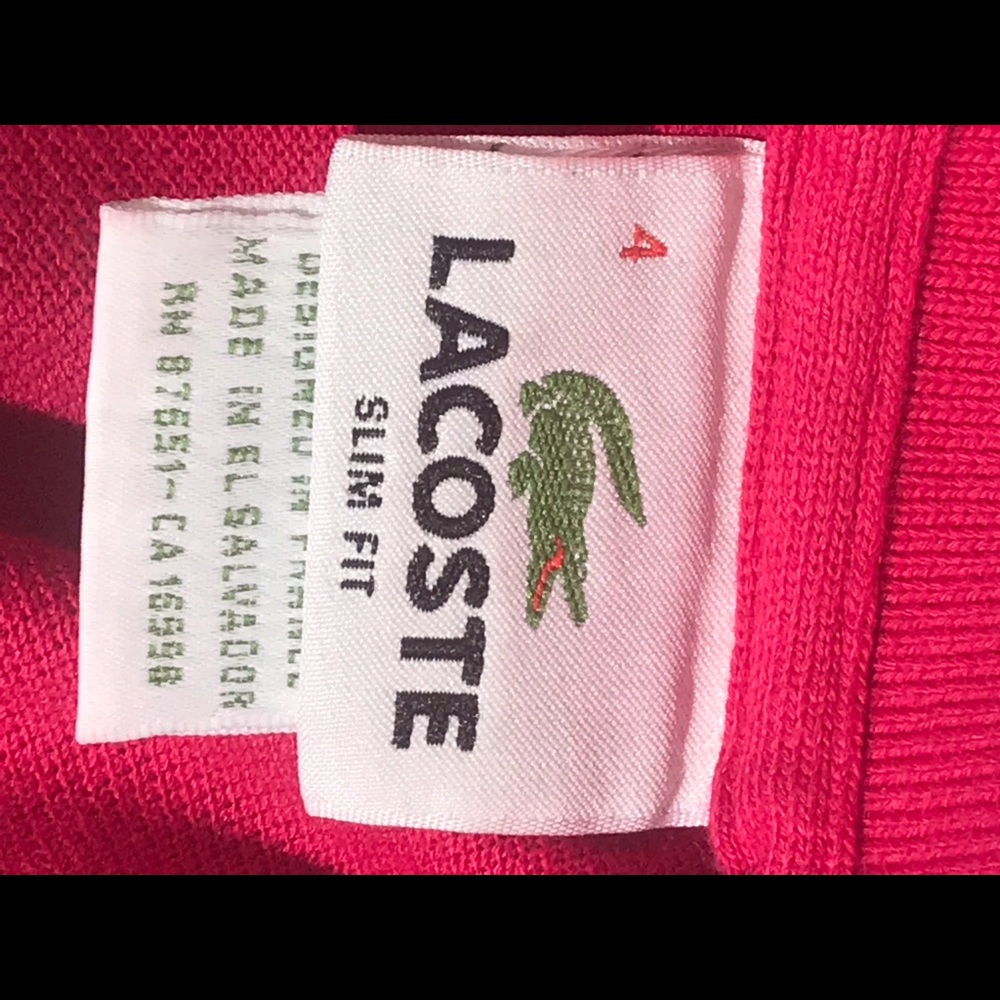 Lacoste slim fit size 4